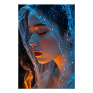 Póster Retrato etéreo de fantasía