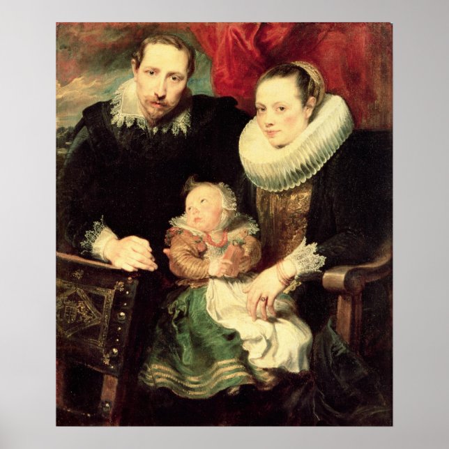 Póster Retrato familiar, c.1618-21 (Frente)