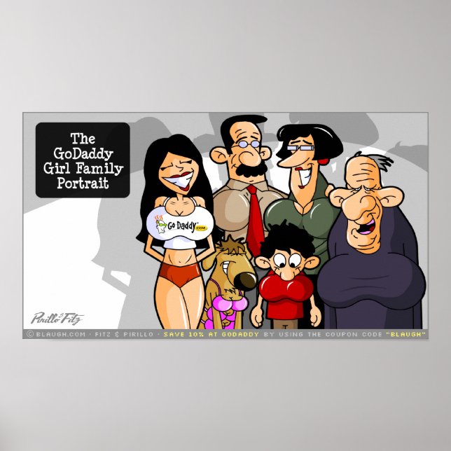 Póster Retrato familiar de GoDaddy Chica (Frente)