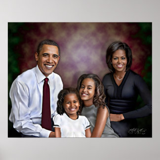 Póster Retrato familiar de Obama