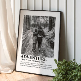 Póster Retrato familiar personalizado de foto de mensaje 