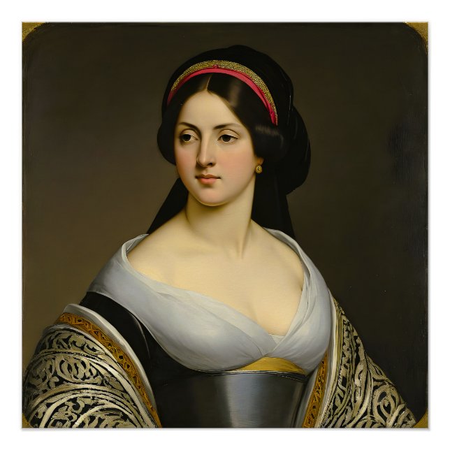 Póster Retrato femenino de Isabella Marie Rousseau Bella  (Anverso)