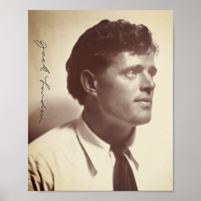 Póster Retrato fotográfico de Jack London (Frente)
