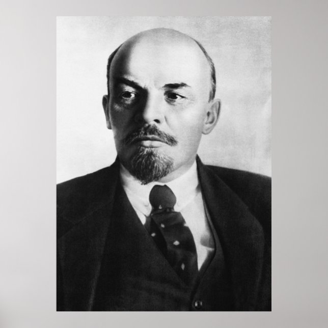 Póster Retrato fotográfico de Lenin (Frente)