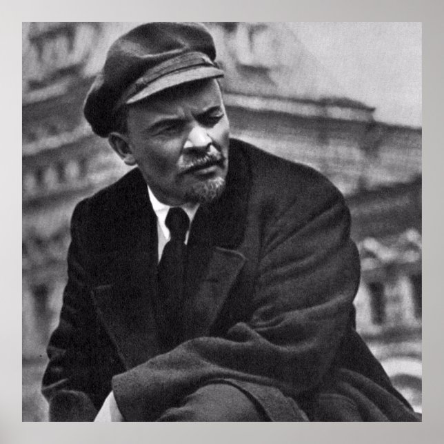 Póster Retrato fotográfico de Lenin (Frente)