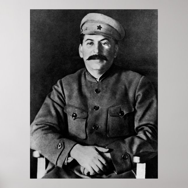 Póster Retrato fotográfico de Stalin (Frente)