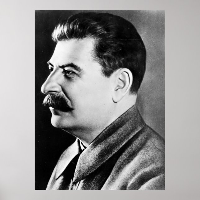Póster Retrato fotográfico de Stalin (Frente)