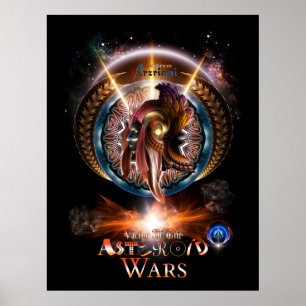 Póster Retrato fractal de Art Nouveau de Empress Arzriani