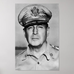 Póster Retrato general Douglas MacArthur