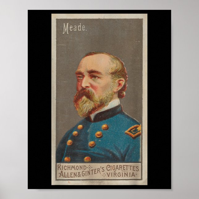 Póster Retrato general George Meade (1888) (Frente)