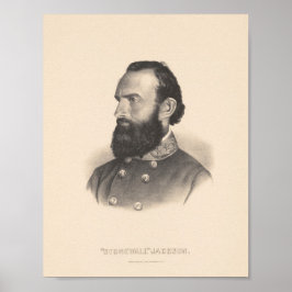 Póster Retrato general Stonewall Jackson