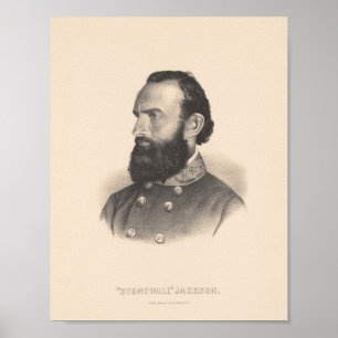 Póster Retrato general Stonewall Jackson