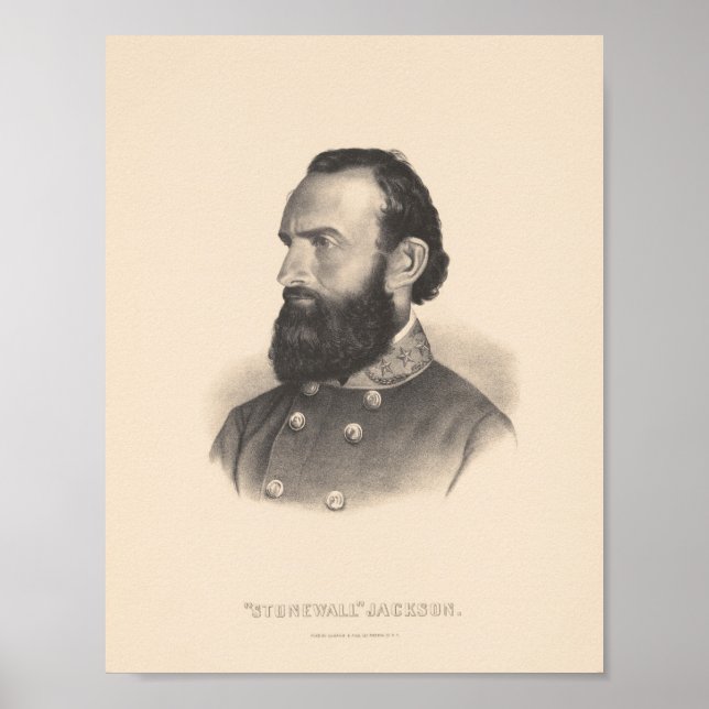 Póster Retrato general Stonewall Jackson (Frente)