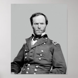Póster Retrato general William Tecumseh Sherman - 1864