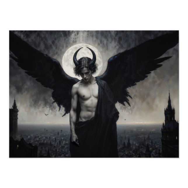 Póster Retrato gótico del señor Lucifer (Anverso)