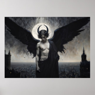 Póster Retrato gótico del señor Lucifer