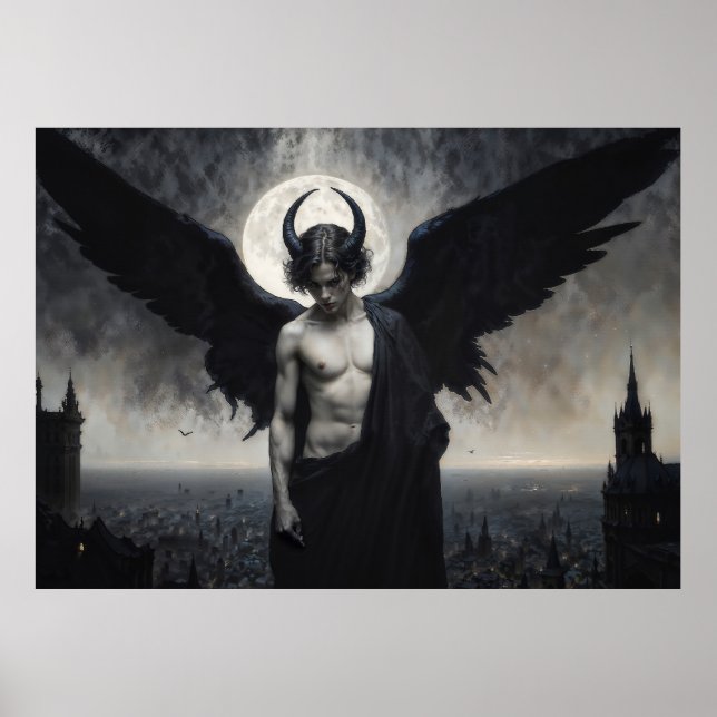 Póster Retrato gótico del señor Lucifer (Frente)