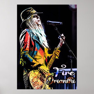 Póster Retrato Guitarista Orianthi