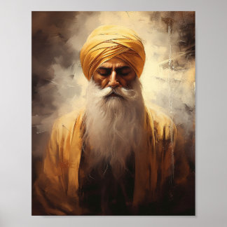 Póster Retrato Gurū Nānak - Poster Sikh