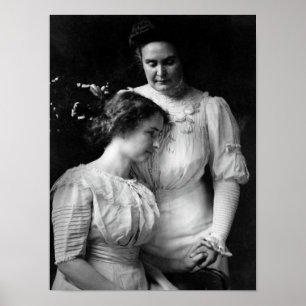 Póster Retrato Helen Keller y Anne Sullivan - 1909