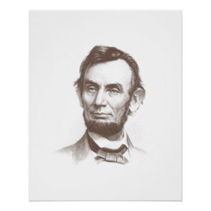 Póster Retrato histórico del presidente Abraham Lincoln