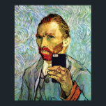 Póster Retrato individual de Vincent Van Gogh Cellphone S<br><div class="desc">Parodiando las artes con este divertido y original Van Gogh Selfie con Cellphone. Digitalmente retocado y mejorado para la impresión de gran formato de calidad - no encontrarás nada tan bueno en ningún otro lugar.</div>