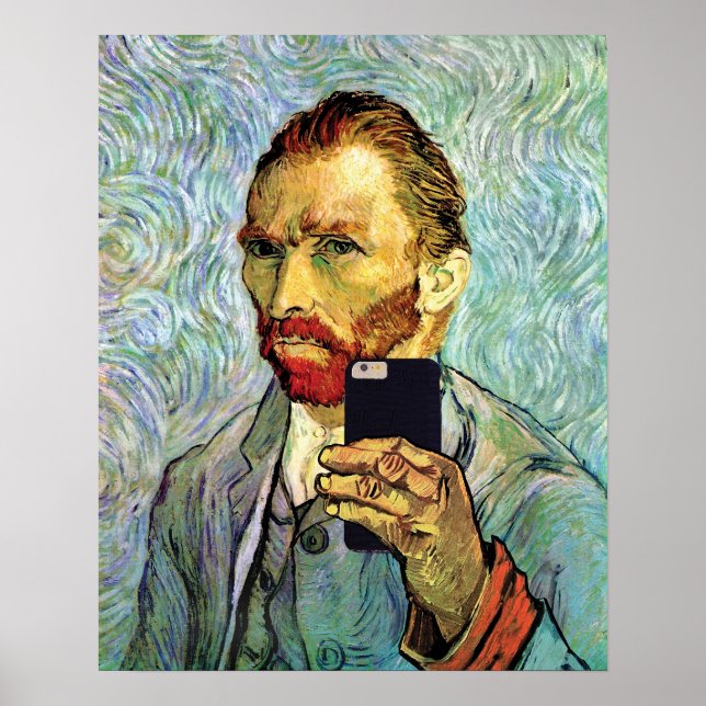 Póster Retrato individual de Vincent Van Gogh Cellphone S (Frente)