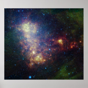 Póster Retrato infrarrojo que revela las estrellas y el p