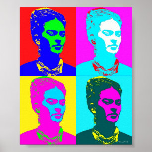 Póster Retrato inspirado por Frida Kahlo