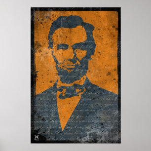 Póster Retrato Lincoln al estilo Darkana
