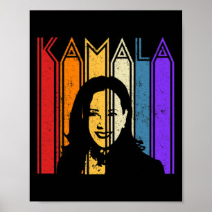 Póster Retrato mal pagado de Kamala Harris 2