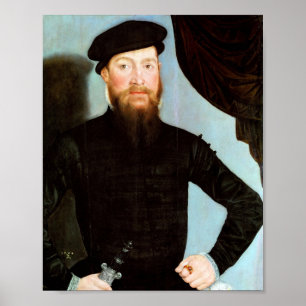 Póster Retrato masculino - Cranach the Younger - c1564