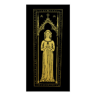 Póster Retrato Medieval Inglés 1300 Lady Joan Cobham