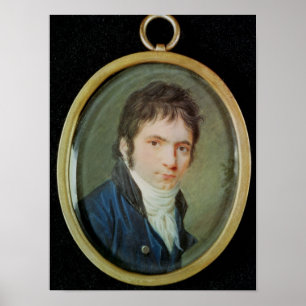 Póster Retrato miniatura de Ludwig van Beethoven, 1802