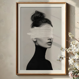 Póster Retrato Minimalista moderno Resumen Pintar