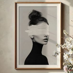 Póster Retrato Minimalista moderno Resumen Pintar