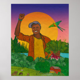Póster Retrato: Moses Momanyi, Dawn2Dusk Farm y Kilimo MN