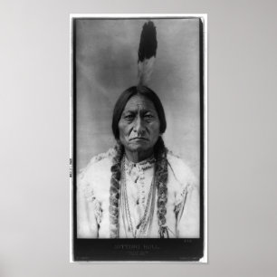 Póster Retrato nativo indio vintage