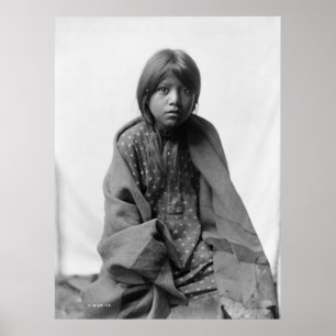 Póster Retrato nativo indio vintage