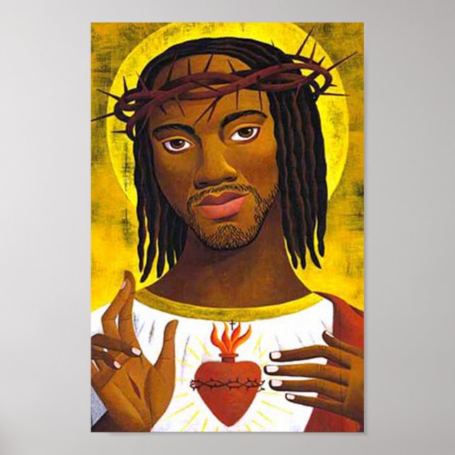 Póster Retrato negro de Jesús (Frente)