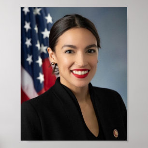 Póster Retrato oficial de Alexandria Ocasio Cortez
