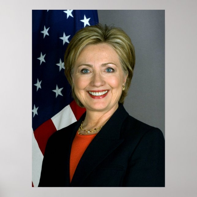 Póster Retrato Oficial de Hillary Clinton (Frente)