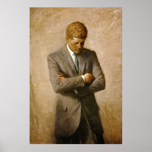 Póster Retrato oficial de John F Kennedy por Aaron Shikle