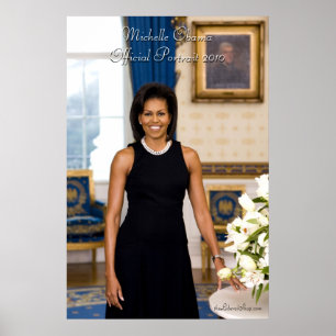 Póster Retrato oficial de la Primera Dama Michelle Obama