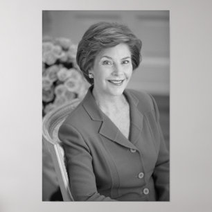 Póster Retrato Oficial de Laura Bush - 2005