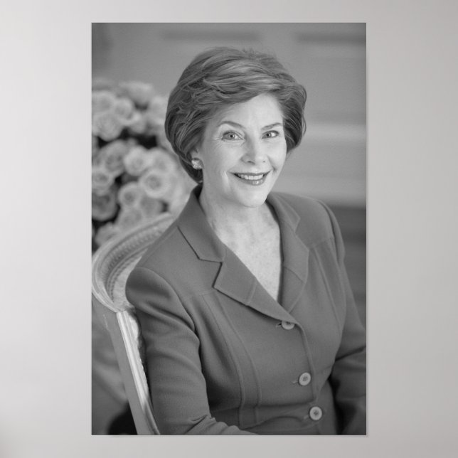 Póster Retrato Oficial de Laura Bush - 2005 (Frente)