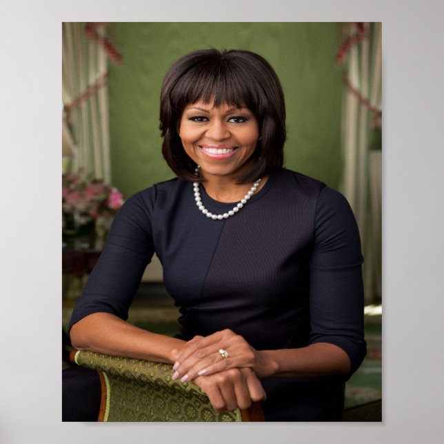 Póster Retrato oficial de Michelle Obama (Frente)