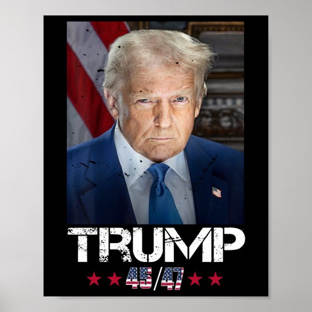 Póster Retrato Oficial Del Día De Inauguración De Trump 4 (Frente)