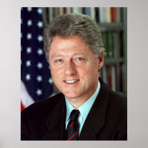 Póster Retrato oficial del presidente Bill Clinton 40 x 5