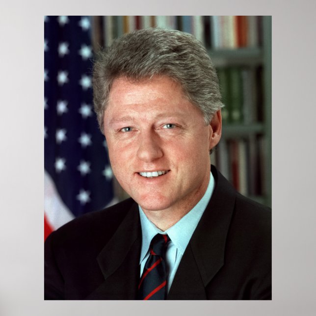 Póster Retrato oficial del presidente Bill Clinton 40 x 5 (Frente)